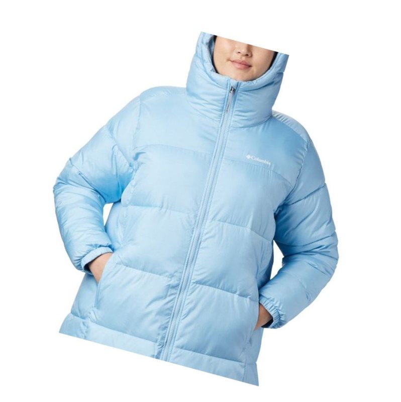 Dámské Bundy Columbia Puffect Mid Hooded Blankyt | JYDV-31065