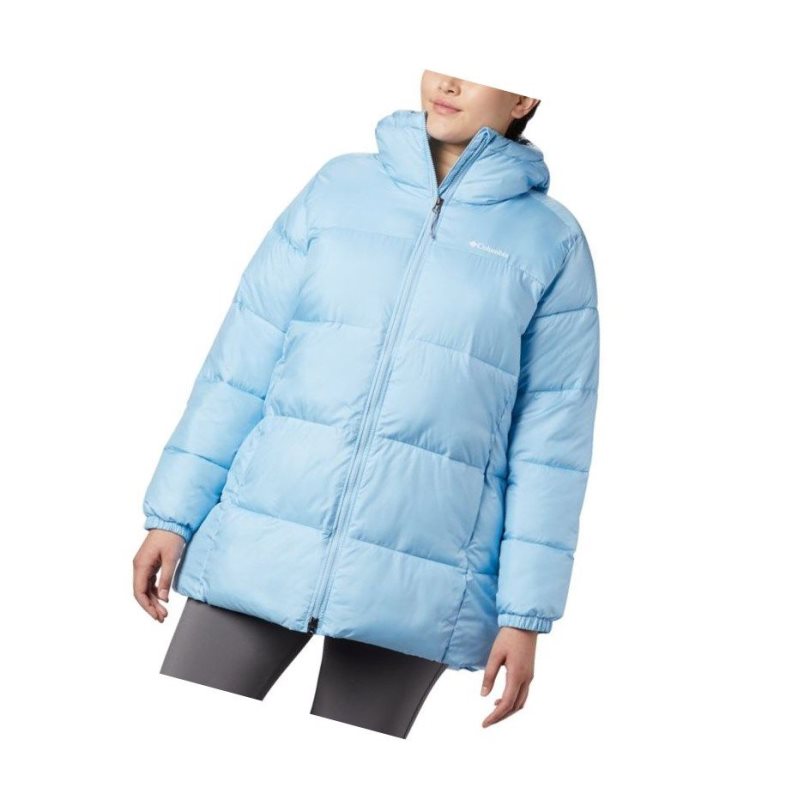 Dámské Bundy Columbia Puffect Mid Hooded Blankyt | JYDV-31065