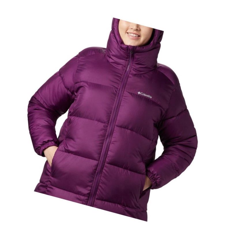 Dámské Bundy Columbia Puffect Mid Hooded Fialové | HAUN-72689