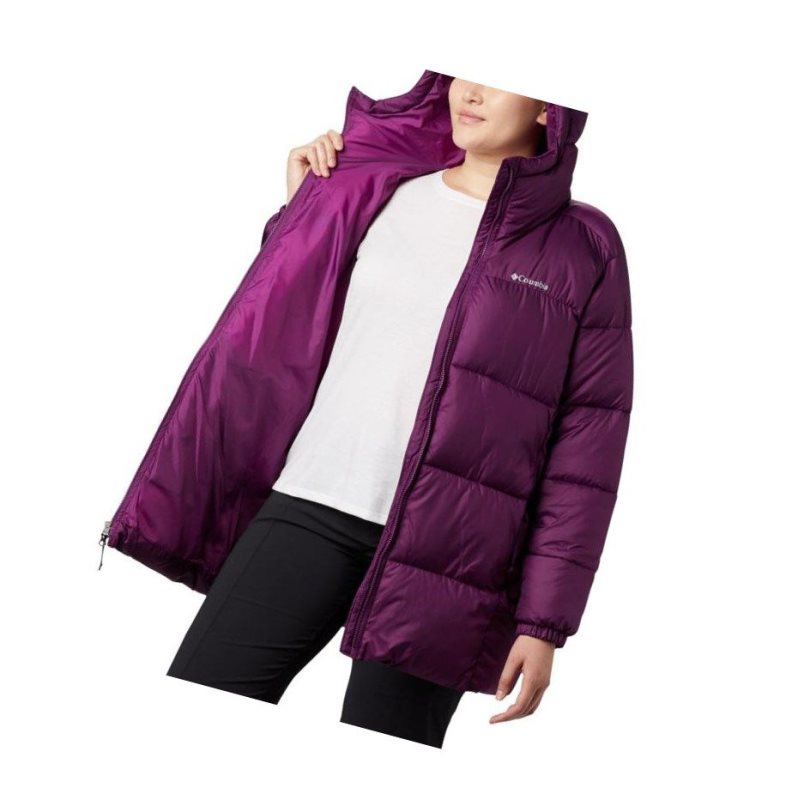 Dámské Bundy Columbia Puffect Mid Hooded Fialové | HAUN-72689