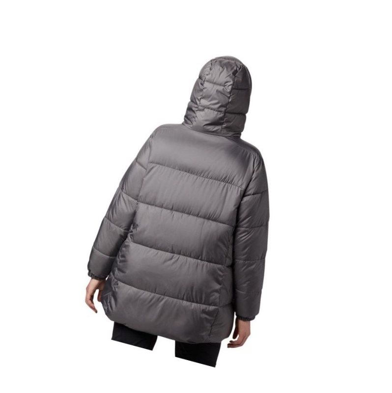 Dámské Bundy Columbia Puffect Mid Hooded Šedé | FSDE-04935