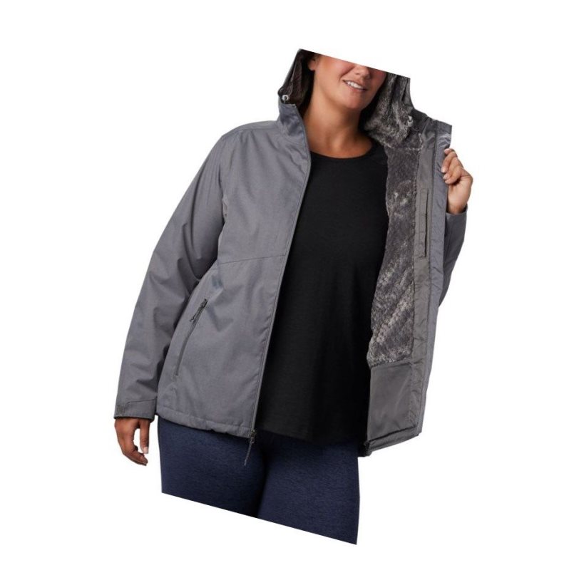 Dámské Bundy Columbia Rainie Falls Plus Size Šedé | RYIP-74296