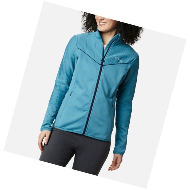 Dámské Bundy Columbia Roffe Ridge II Full Zip Fleece Blankyt Tmavě Blankyt | ESBQ-10253