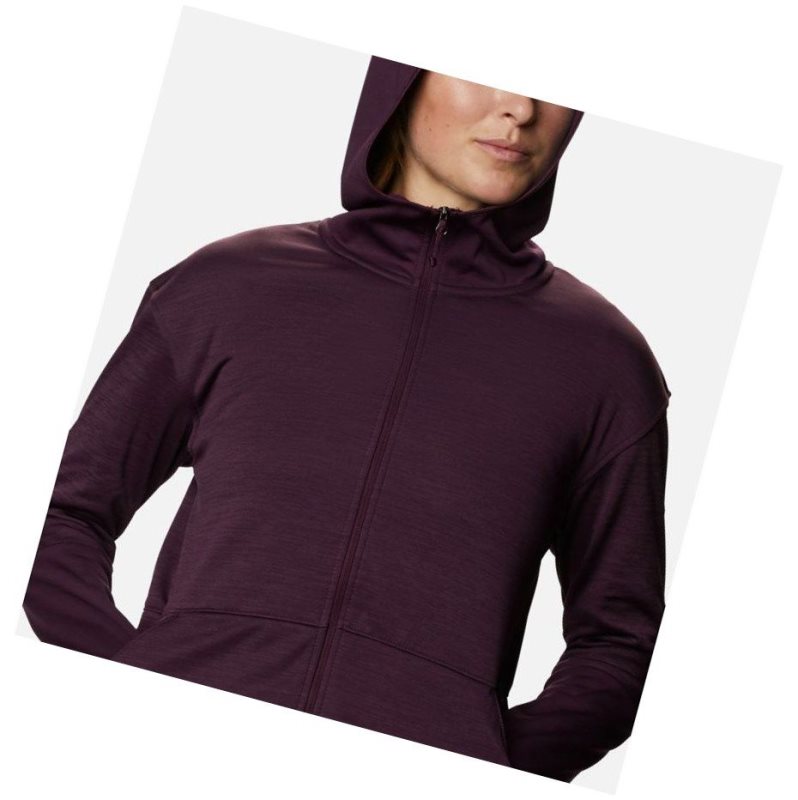 Dámské Bundy Columbia Rosemont Station II Hooded Full Zip Fleece Černé Růžové | GWQS-26983