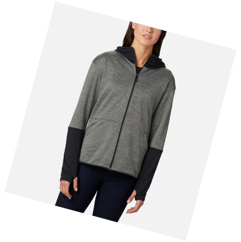 Dámské Bundy Columbia Rosemont Station II Hooded Full Zip Fleece Šedé Černé | DMIK-68035