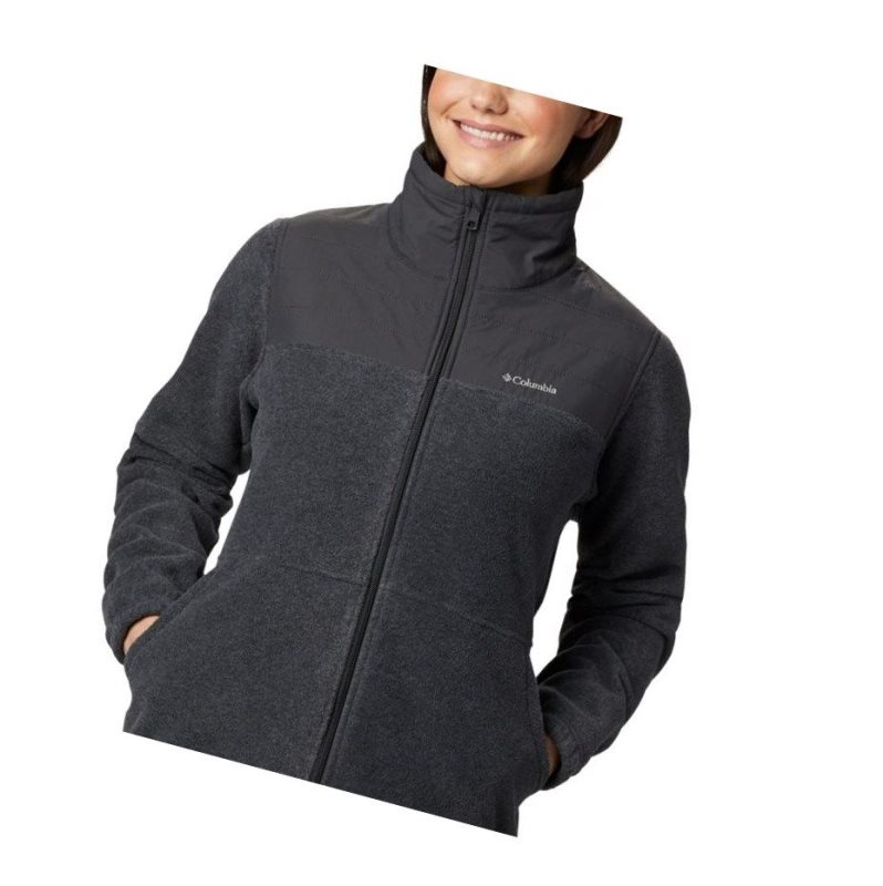 Dámské Bundy Columbia Sawyer Rapids Overlay Full Zip Fleece Tmavě Šedé | TXAJ-53417