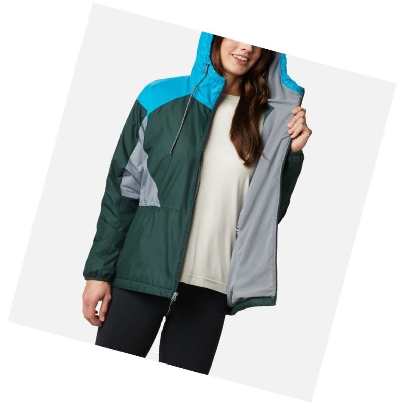 Dámské Bundy Columbia Side Hill Lined Windbreaker Blankyt Šedé | VEHN-63082