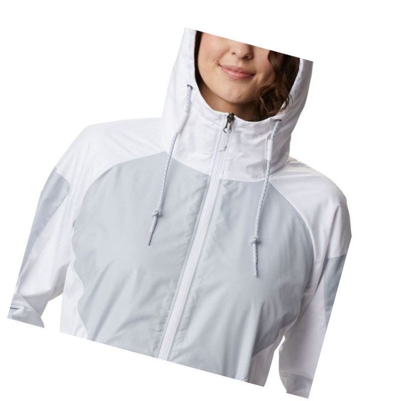 Dámské Bundy Columbia Side Hill Lined Windbreaker Šedé Bílé | JBKC-26501