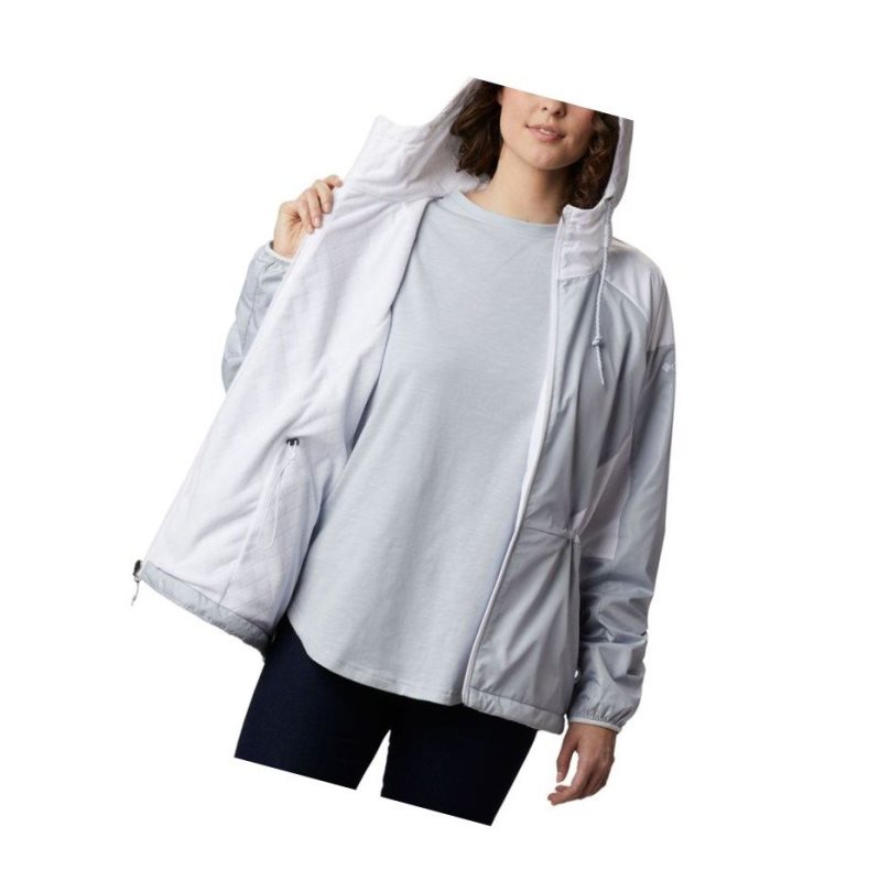 Dámské Bundy Columbia Side Hill Lined Windbreaker Šedé Bílé | JBKC-26501