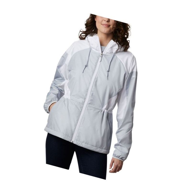 Dámské Bundy Columbia Side Hill Lined Windbreaker Šedé Bílé | JBKC-26501