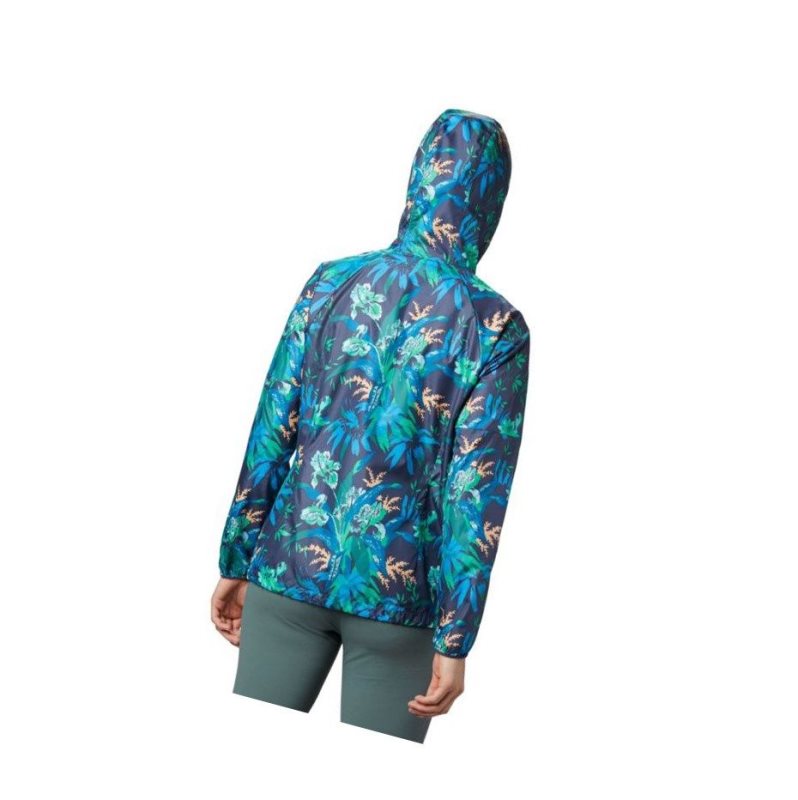 Dámské Bundy Columbia Side Hill Printed Windbreaker Tmavě Blankyt | LGVM-68703