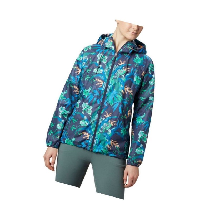 Dámské Bundy Columbia Side Hill Printed Windbreaker Tmavě Blankyt | LGVM-68703