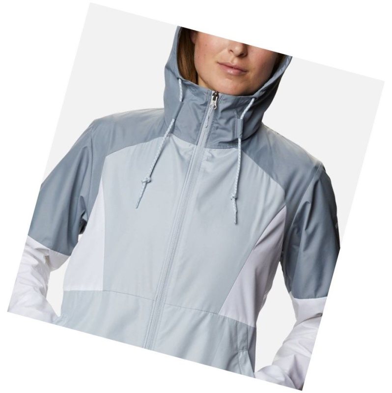 Dámské Bundy Columbia Side Hill Windbreaker Šedé Bílé | MKHX-24857