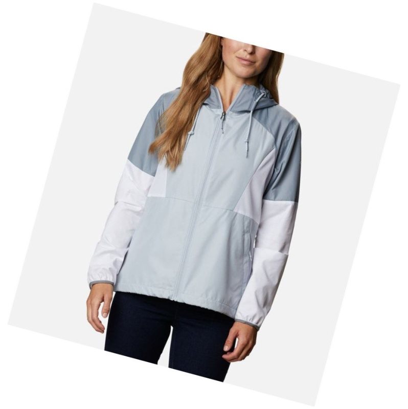 Dámské Bundy Columbia Side Hill Windbreaker Šedé Bílé | MKHX-24857