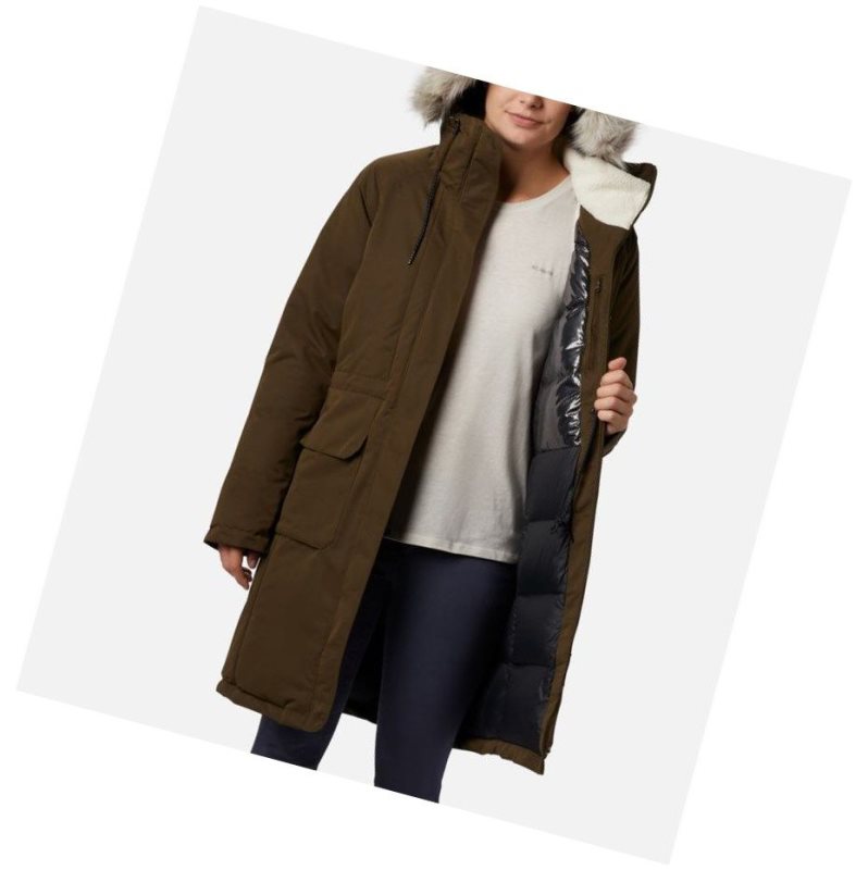 Dámské Bundy Columbia South Canyon Down Parka Olivy Zelené | QXOV-60187