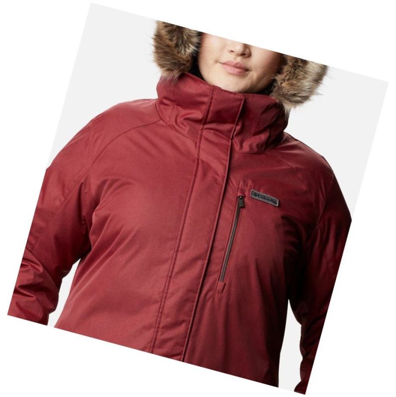 Dámské Bundy Columbia Suttle Mountain Long Insulated Plus Size Červené | BYKL-54978