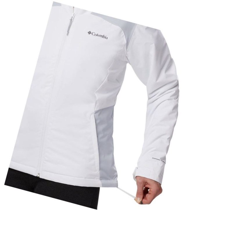 Dámské Bundy Columbia Tipton Peak Insulated Bílé Šedé | HAGF-46235