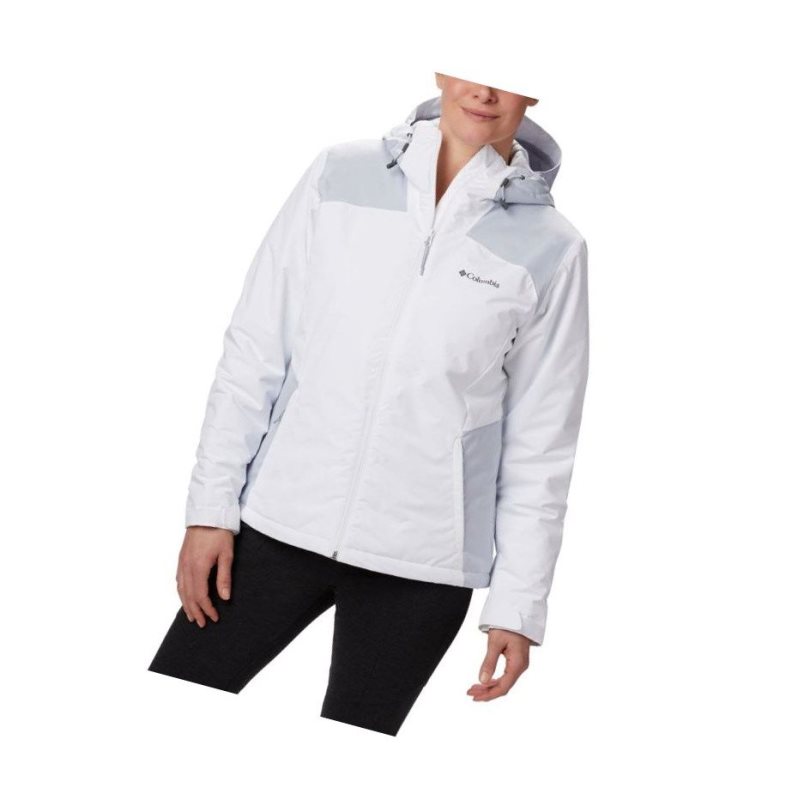 Dámské Bundy Columbia Tipton Peak Insulated Bílé Šedé | HAGF-46235