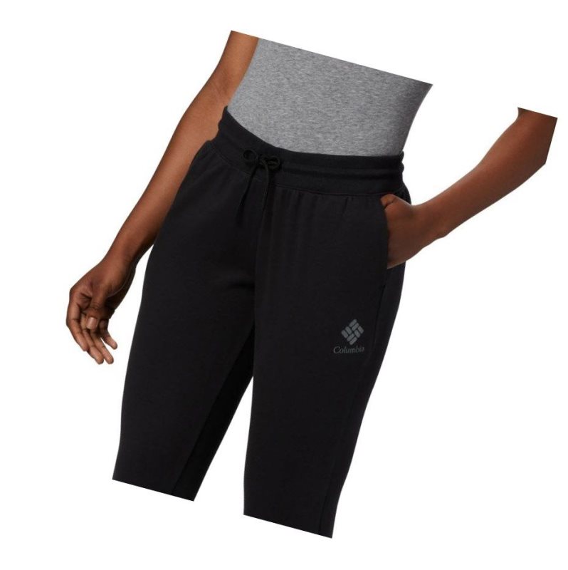 Dámské Kalhoty Columbia Logo French Terry Jogger Plus Size Černé | IVSA-17906