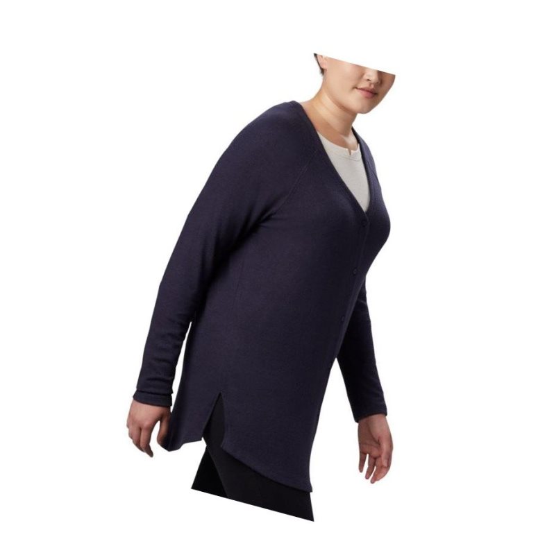 Dámské Kardigan Columbia By the Hearth Plus Size Tmavě Blankyt | GYVE-30219