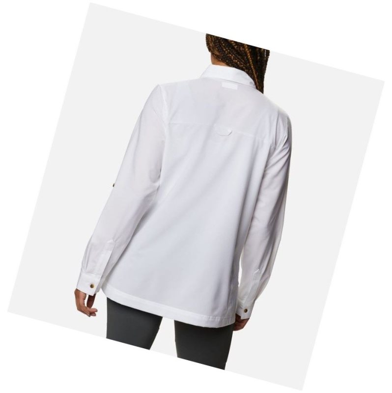 Dámské Košile Columbia Essential Elements Woven Long Sleeve Bílé | QSKI-25703