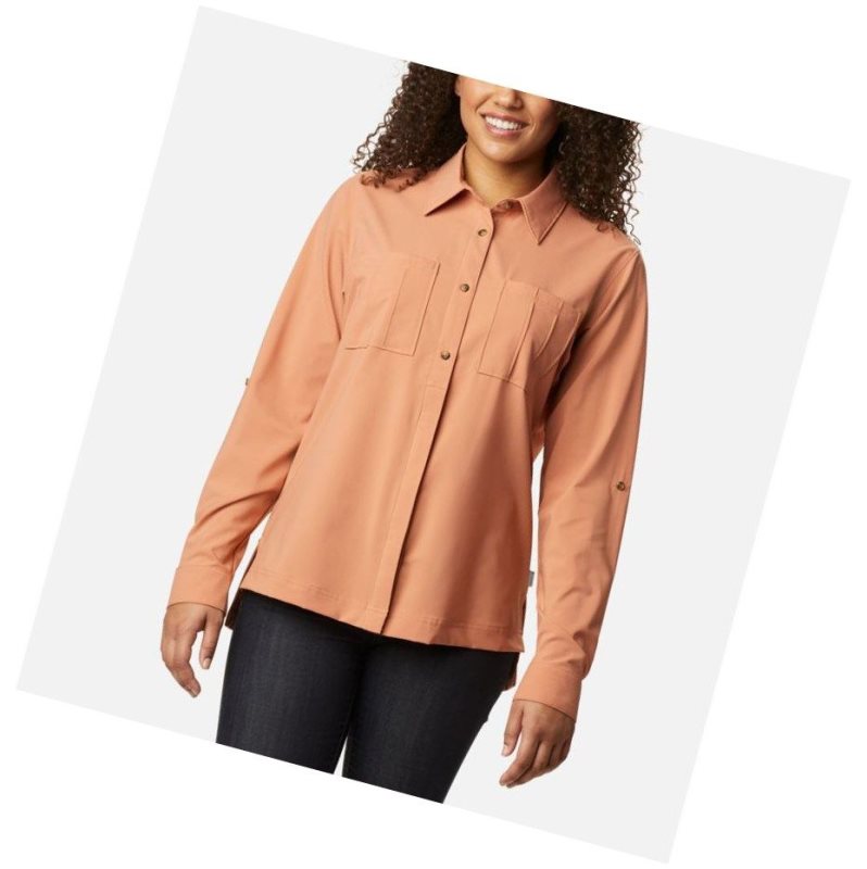 Dámské Košile Columbia Essential Elements Woven Long Sleeve Růžové | DLUB-32146