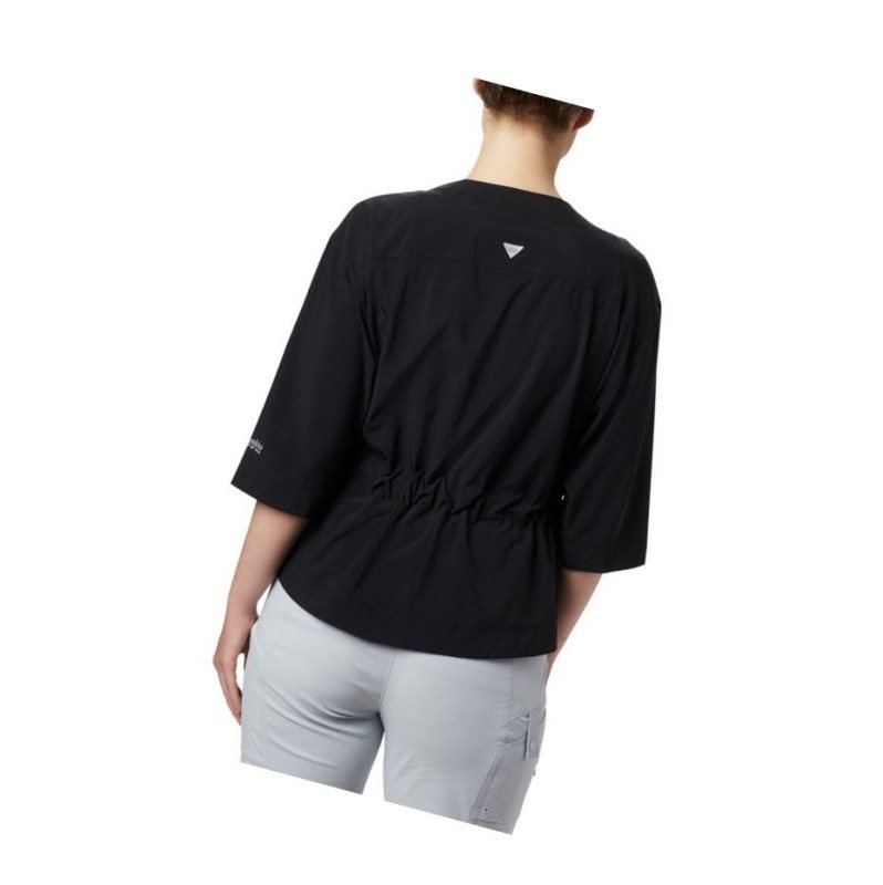 Dámské Košile Columbia PFG Armadale 3/4 Sleeve Wrap Černé | DXLY-48530