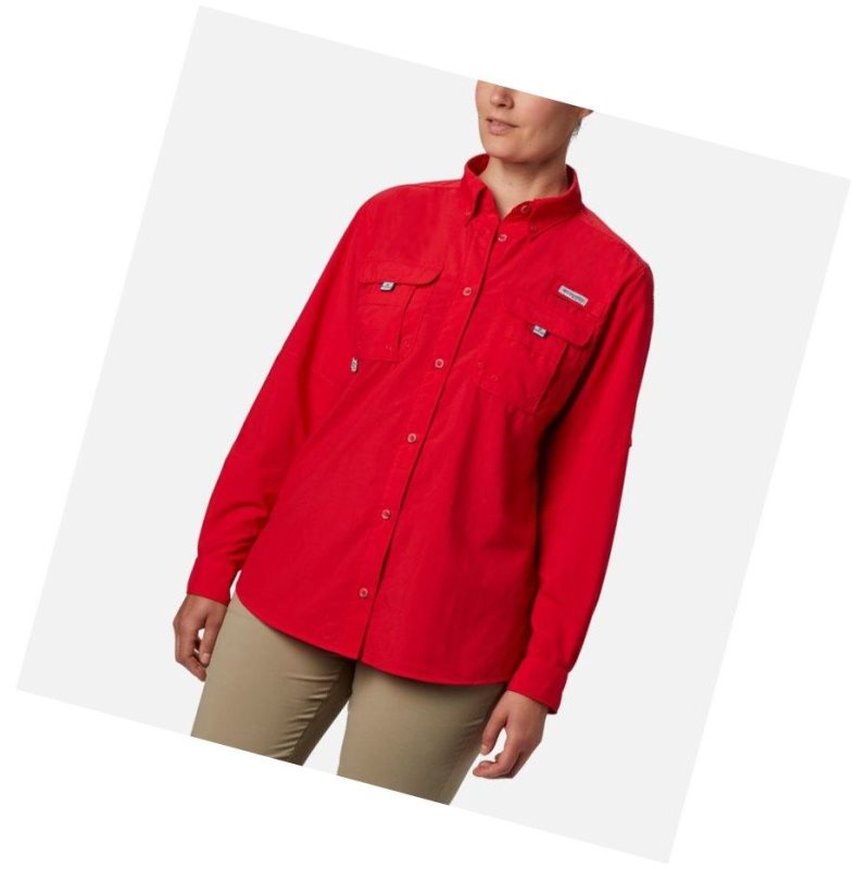 Dámské Košile Columbia PFG Bahama Long Sleeve Červené | HRXO-47598