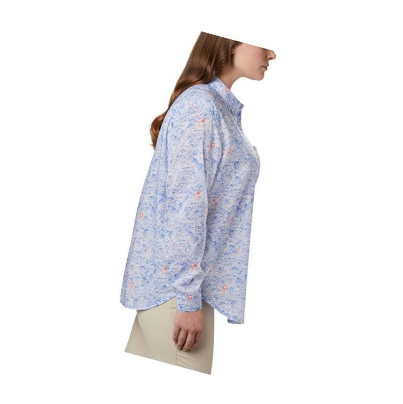 Dámské Košile Columbia PFG Sun Drifter II Long Sleeve Plus Size Blankyt | PHZA-03248