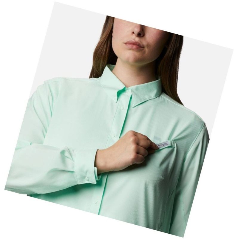 Dámské Košile Columbia PFG Tamiami II Long Sleeve Plus Size Světle Mátově Zelená | XSOJ-63859