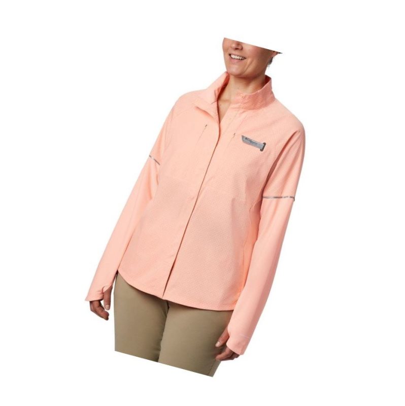 Dámské Košile Columbia PFG Ultimate Catch ZERO Long Sleeve Hybrid Růžové | AQMP-36958