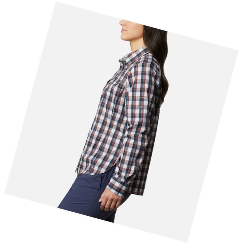 Dámské Košile Columbia Silver Ridge Lite Plaid Long Sleeve Šedé | UAPY-29681