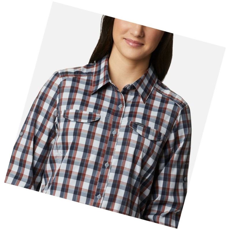 Dámské Košile Columbia Silver Ridge Lite Plaid Long Sleeve Šedé | UAPY-29681