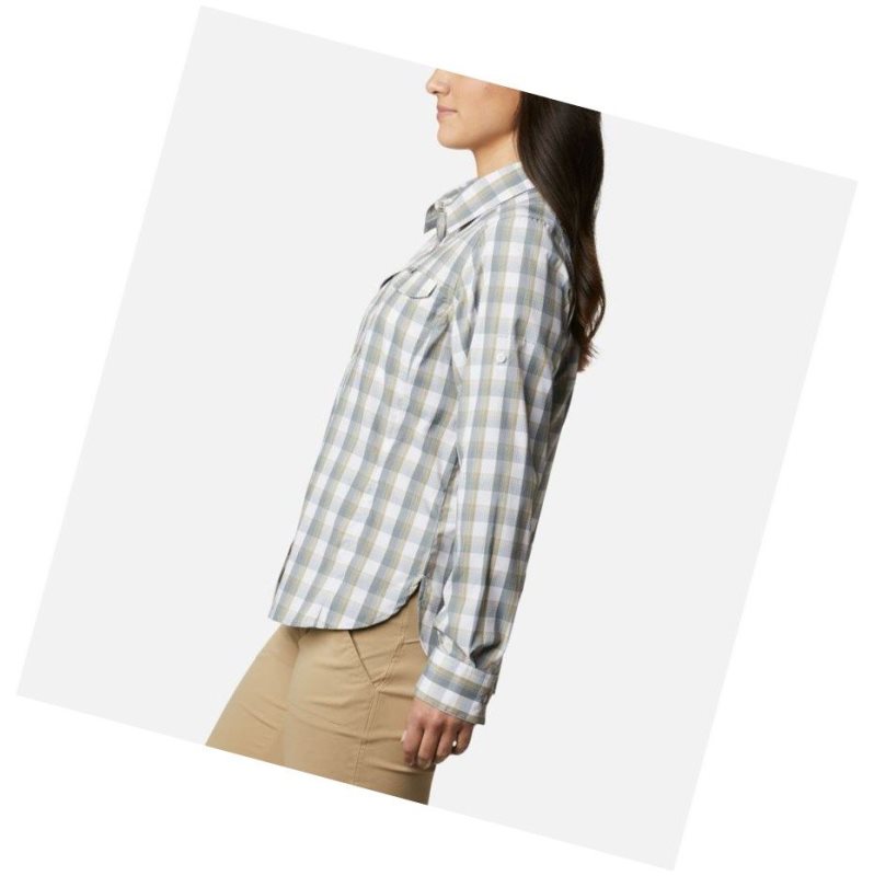 Dámské Košile Columbia Silver Ridge Lite Plaid Long Sleeve Bílé | QHRM-38019