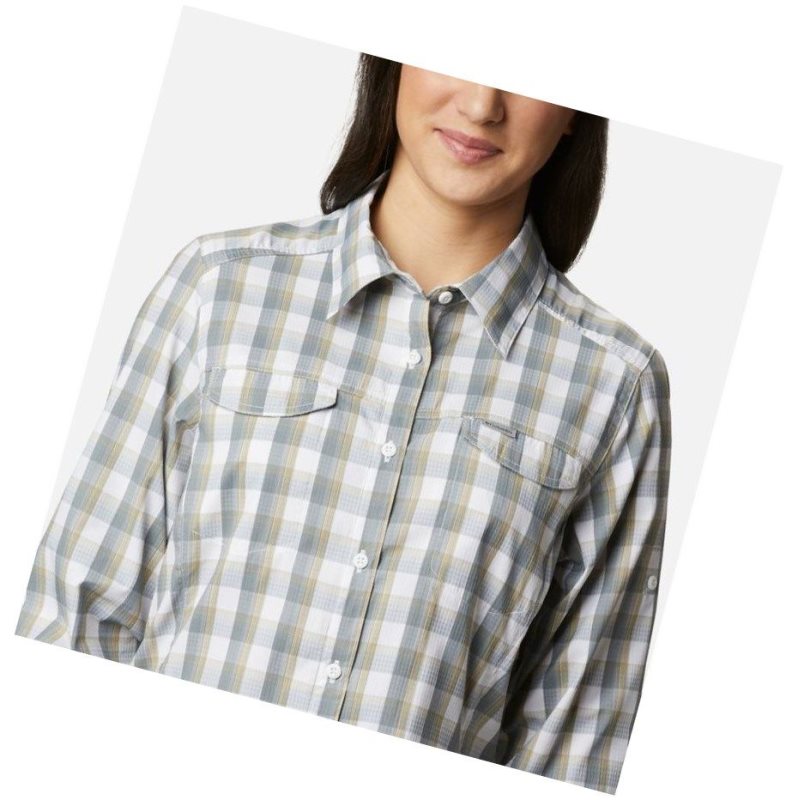 Dámské Košile Columbia Silver Ridge Lite Plaid Long Sleeve Bílé | QHRM-38019