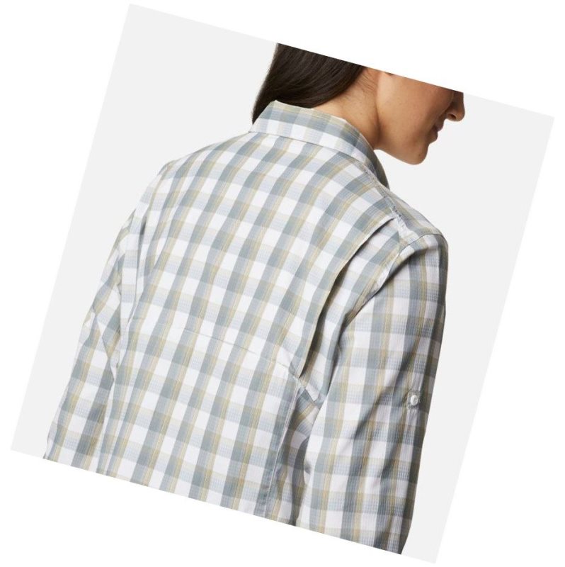 Dámské Košile Columbia Silver Ridge Lite Plaid Long Sleeve Bílé | QHRM-38019