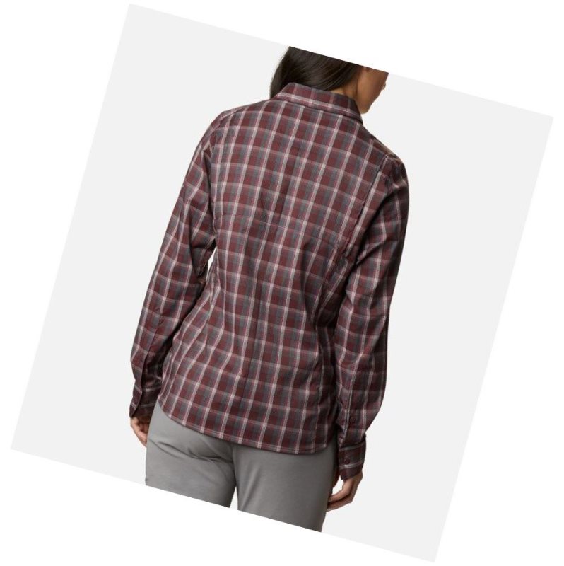 Dámské Košile Columbia Silver Ridge Lite Plaid Long Sleeve Vínové | MSCK-39614