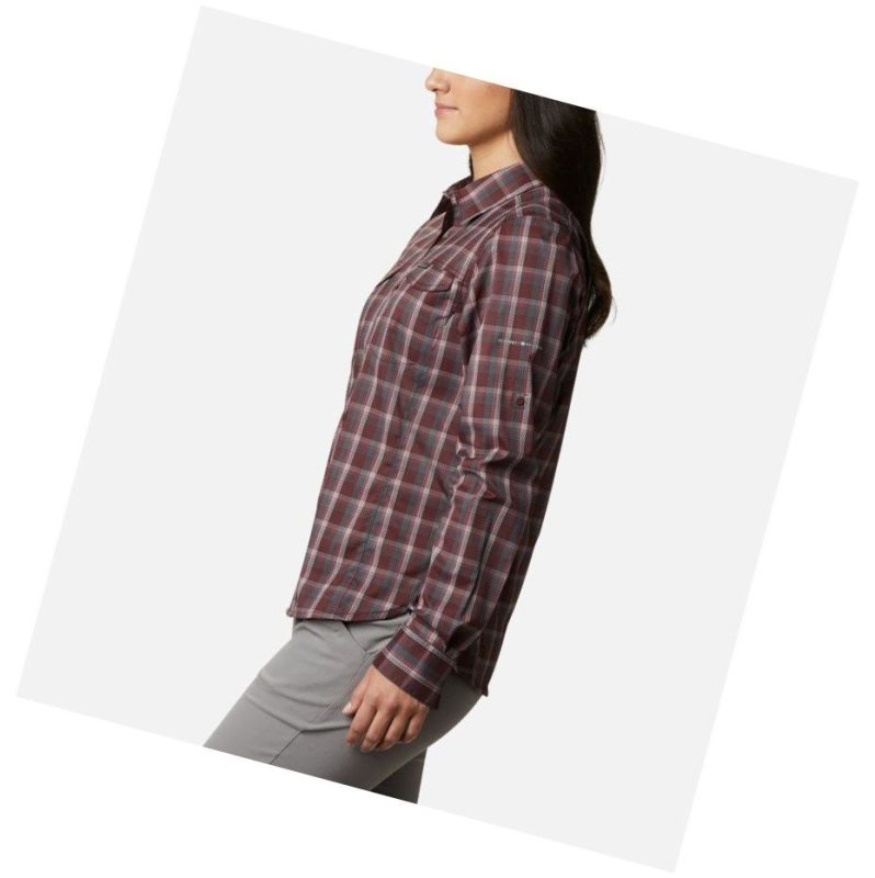 Dámské Košile Columbia Silver Ridge Lite Plaid Long Sleeve Vínové | MSCK-39614