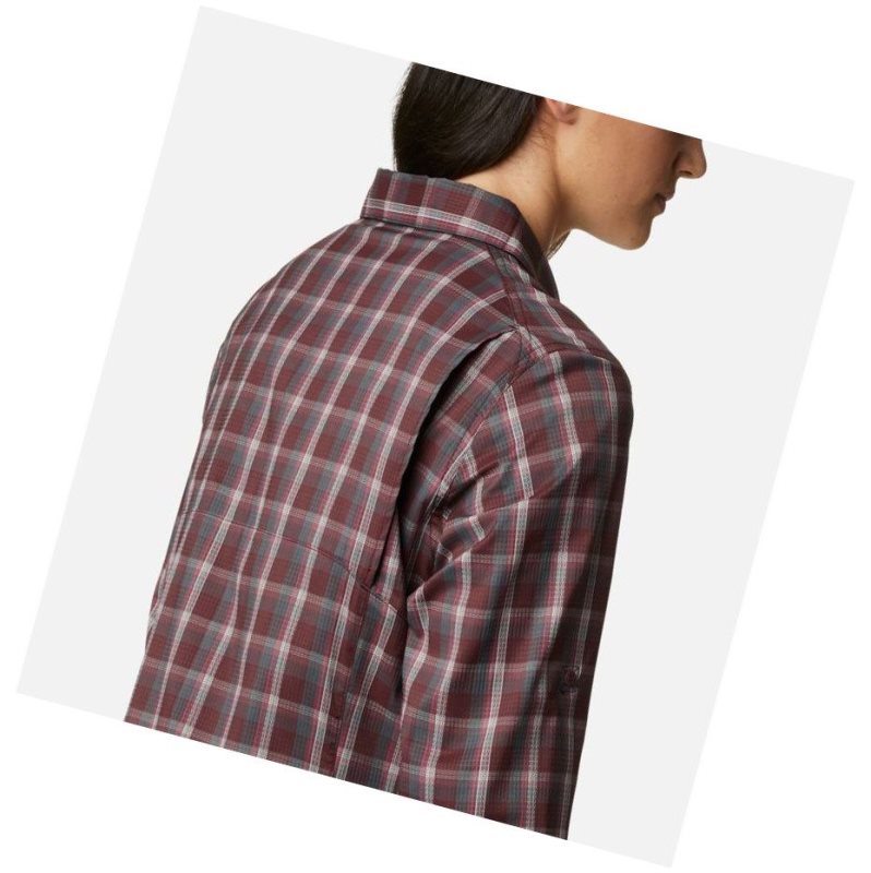 Dámské Košile Columbia Silver Ridge Lite Plaid Long Sleeve Vínové | MSCK-39614