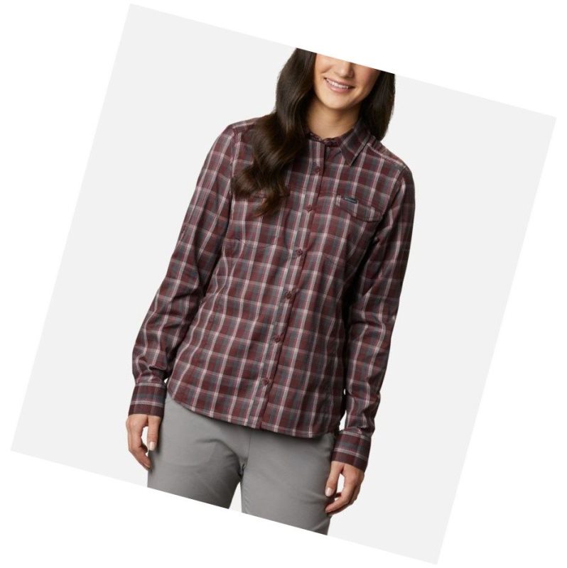 Dámské Košile Columbia Silver Ridge Lite Plaid Long Sleeve Vínové | MSCK-39614