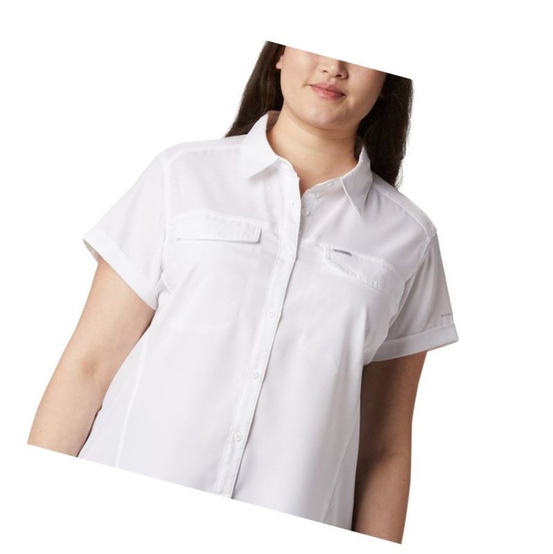 Dámské Košile Columbia Silver Ridge Lite Short Sleeve Plus Size Bílé | BNHL-15368