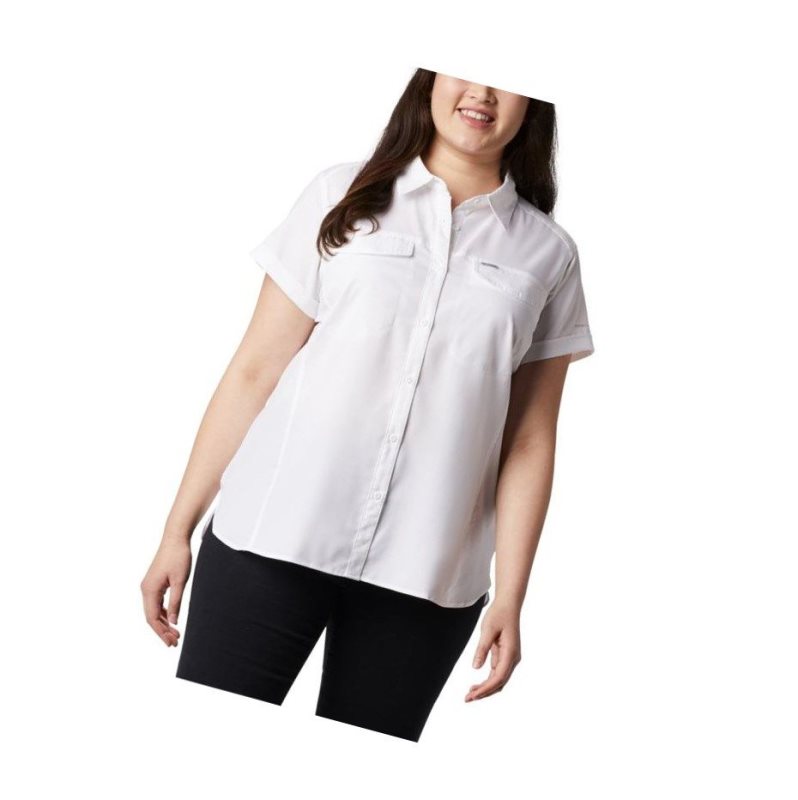 Dámské Košile Columbia Silver Ridge Lite Short Sleeve Plus Size Bílé | BNHL-15368