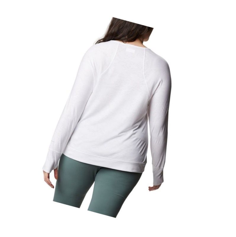 Dámské Mikina Columbia Adventura Hiking Long Sleeve Plus Size Bílé Maskáčové | MXTG-09216