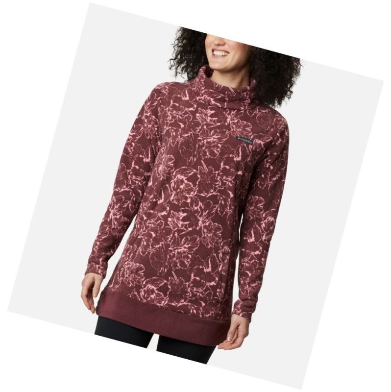 Dámské Mikina Columbia Ali Peak Fleece Tunic Vínové | HFOV-03826