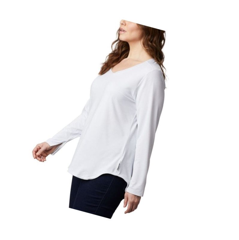 Dámské Mikina Columbia Firwood Camp Long Sleeve Plus Size Bílé | TSIP-74039