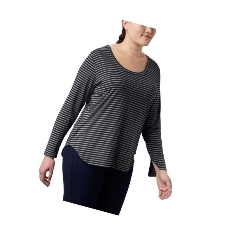 Dámské Mikina Columbia Firwood Camp Long Sleeve Plus Size Černé | BDRQ-35271