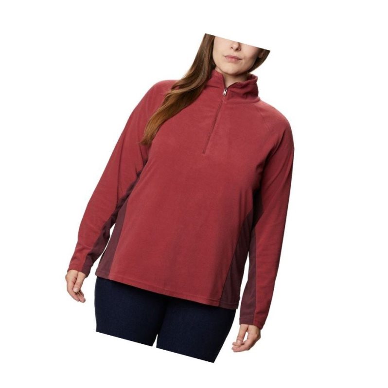 Dámské Mikina Columbia Glacial IV 1/2 Zip Plus Size Červené | IVHX-59486