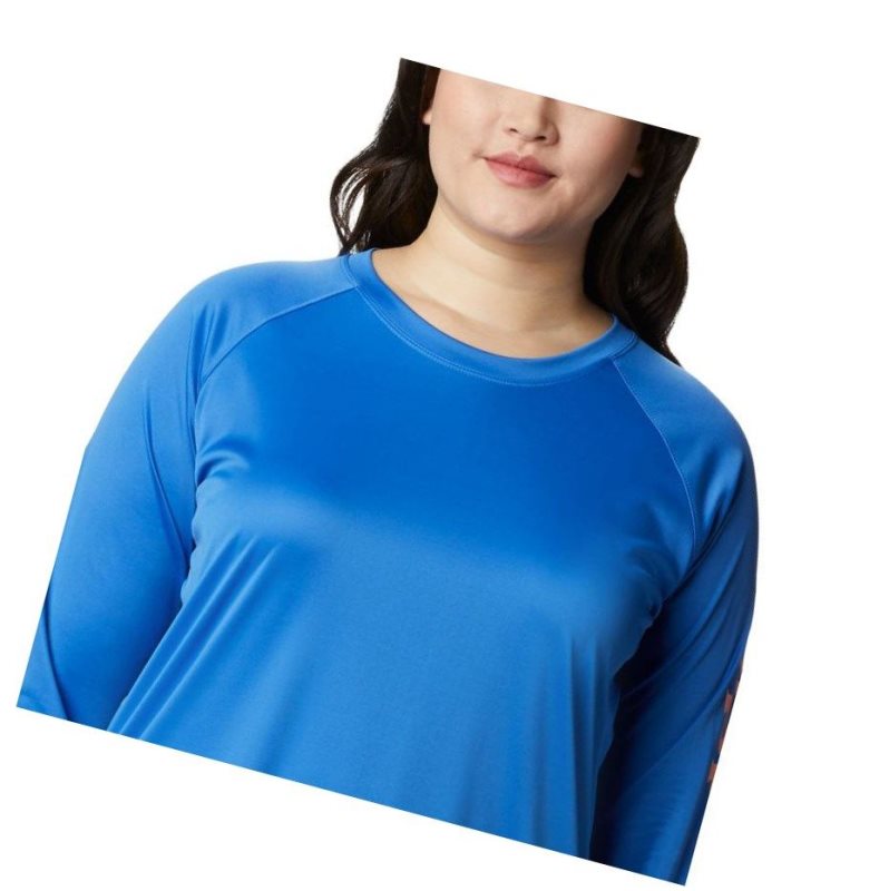 Dámské Mikina Columbia PFG Tidal II Long Sleeve Plus Size Blankyt Světle Koralove | KJAU-15687