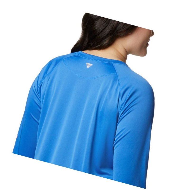 Dámské Mikina Columbia PFG Tidal II Long Sleeve Plus Size Blankyt Světle Koralove | KJAU-15687