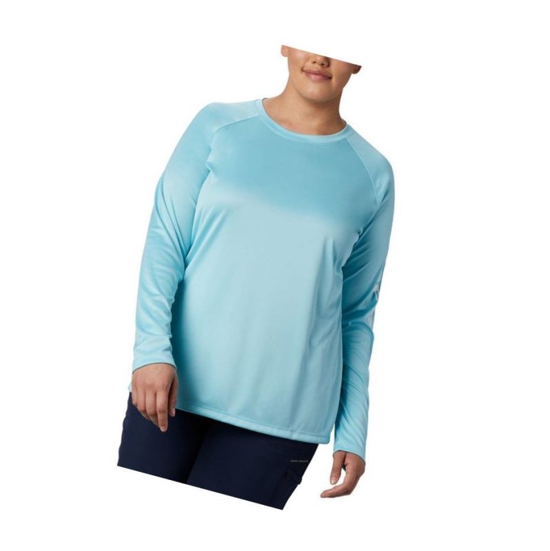 Dámské Mikina Columbia PFG Tidal II Long Sleeve Plus Size Blankyt Bílé | GHKC-95617